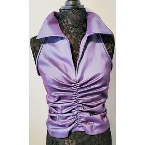 PURPLE / BLUE IRIDESCENT BLOUSE